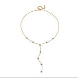 Turquoise Beaded Y Necklace