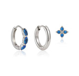 Ocean Blue Trio – 3 Piece Earring Set – Gold (Copy)