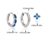 Ocean Blue Trio – 3 Piece Earring Set – Gold (Copy)