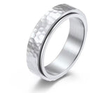 Hammered Spinner Anxiety Ring | Gold & Silver