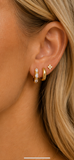 Golden Sparkle Trio – 3 Piece Earring Set in