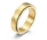 Hammered Spinner Anxiety Ring | Gold & Silver