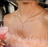 Dainty Crystal Y Necklace