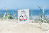 Acrylic Arches olourfull arc shaped leather earring