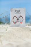 Acyrlic Arch ARC Watercolor Leather Earrings 