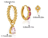 Pink Sparkle Trio Earring Set