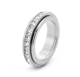 Crystal Spinner Anxiety Ring | Gold & Silver