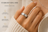 Starburst CZ Spinner Anxiety Ring | Gold & Silver