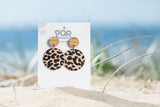 Black Leoprad Orbit Drops Earrings  30m