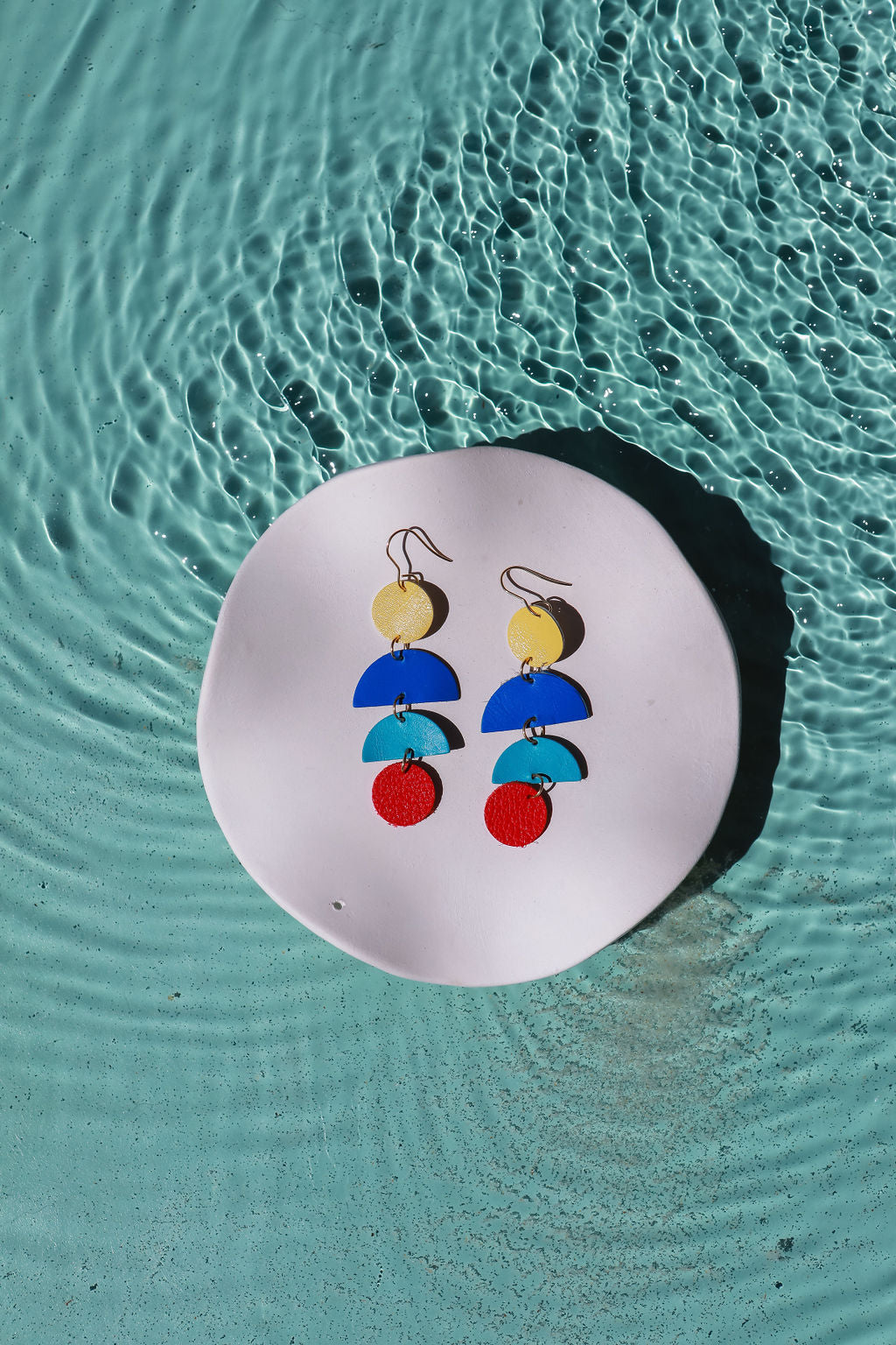 Blue Cascade Quartet  Statement Earrings 