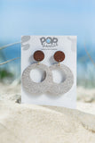 Boho Swirls Cork Leather Earrings 