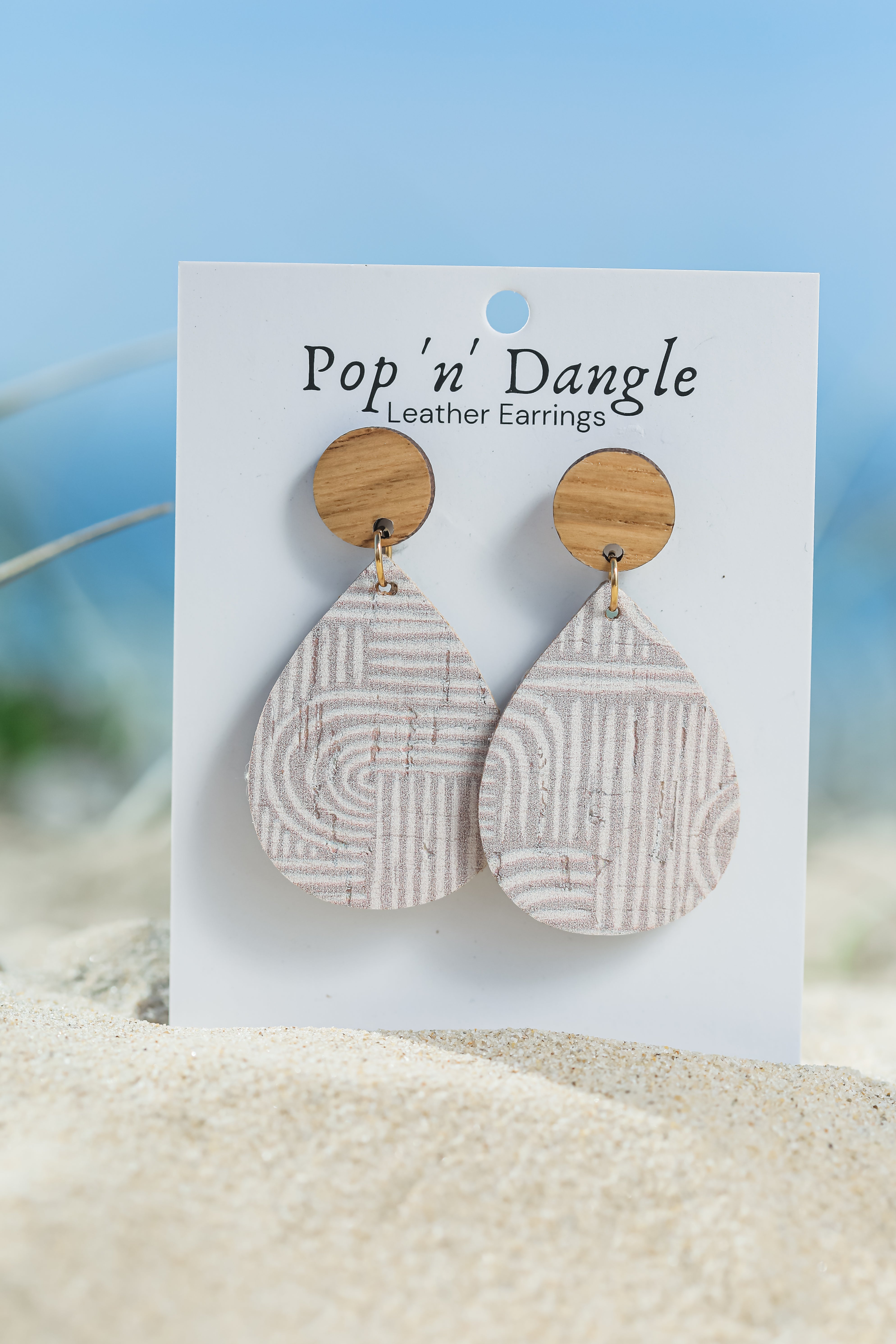Boho Swirls Tear Drop Earrings 