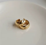 Chunky Huggie Earrings – Gold & Silver