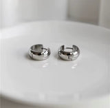 Chunky Huggie Earrings – Gold & Silver