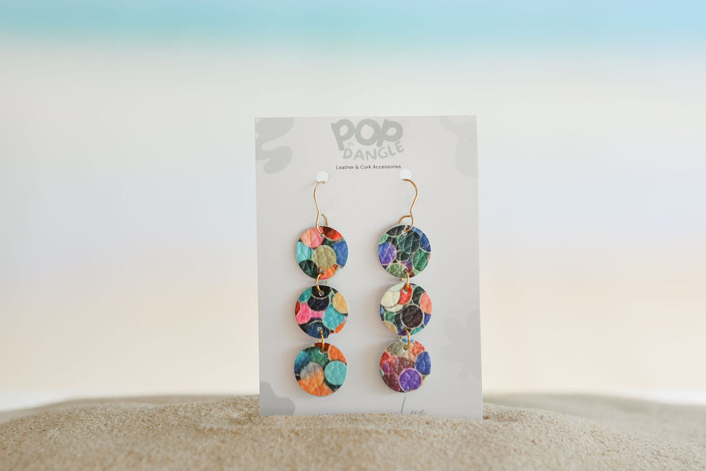 Colourful Infinity Drop Earrings 