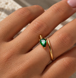 Emerald Serpent Ring