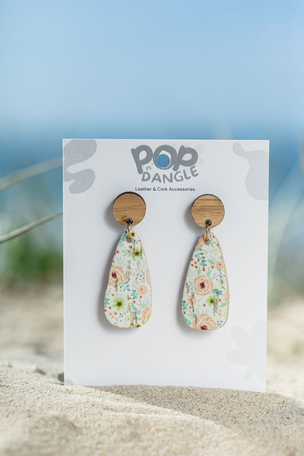 Daisy Luxe Drops Leather Earrings 