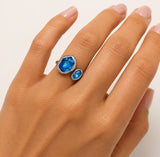 Azure Blue Adjustable Ring