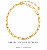 Paperclip Chain Necklace | Gold & Silver