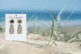 Gold Hammered Luxe Drops Earrings 