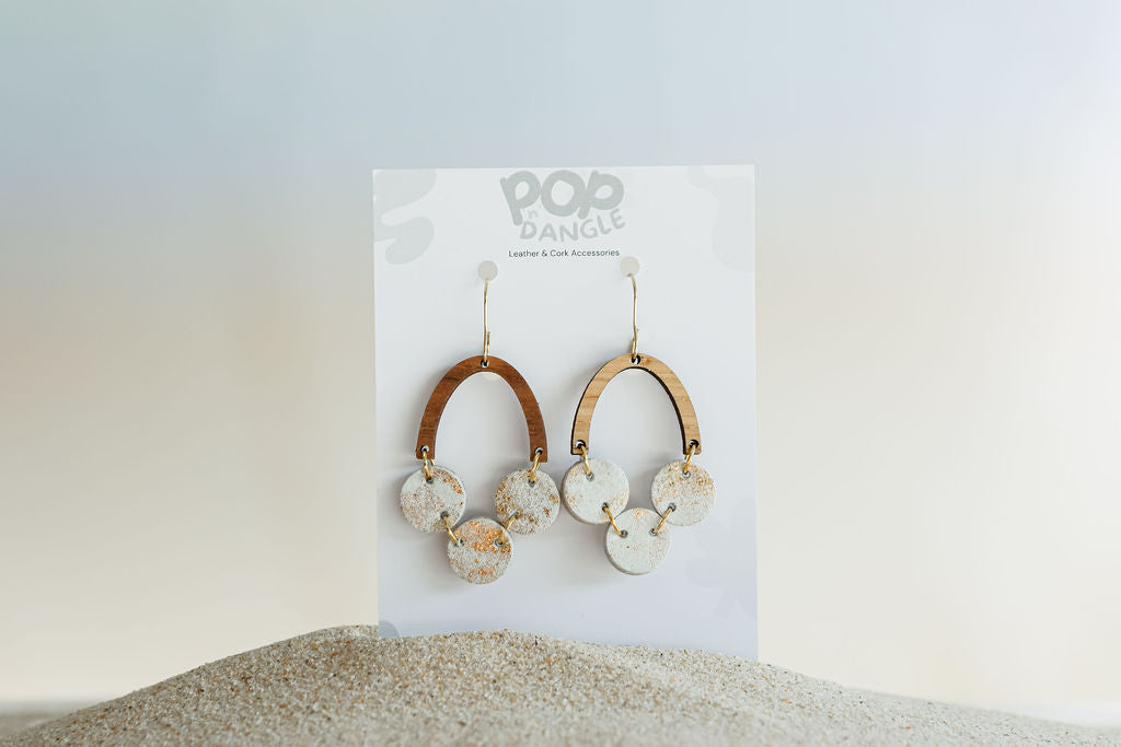 Gold Marble Arch Infinity Drop earrings 