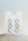 Gold Marble Infinity Drop earrings 