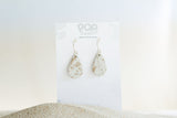 Gold Marble Mini Tear Drop Earrings 