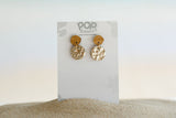 Hemmered Gold Orbit Drop Earrings 15m
