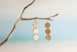Hammered Gold Infinity Drop Earrings 