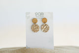Hammered Gold Orbit Drop Earrings 20m