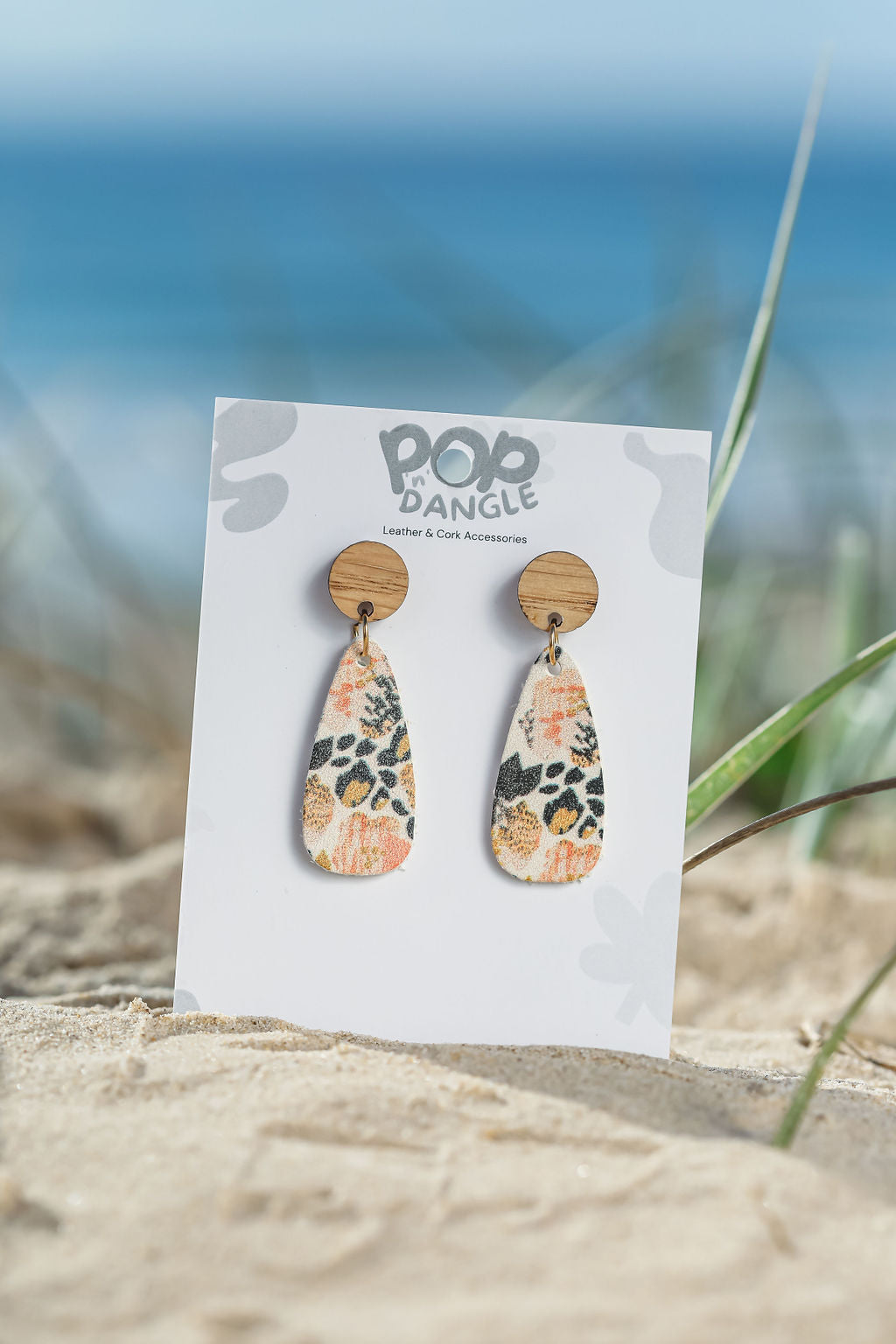 Leopard Floral Luxe Drop Earrings 