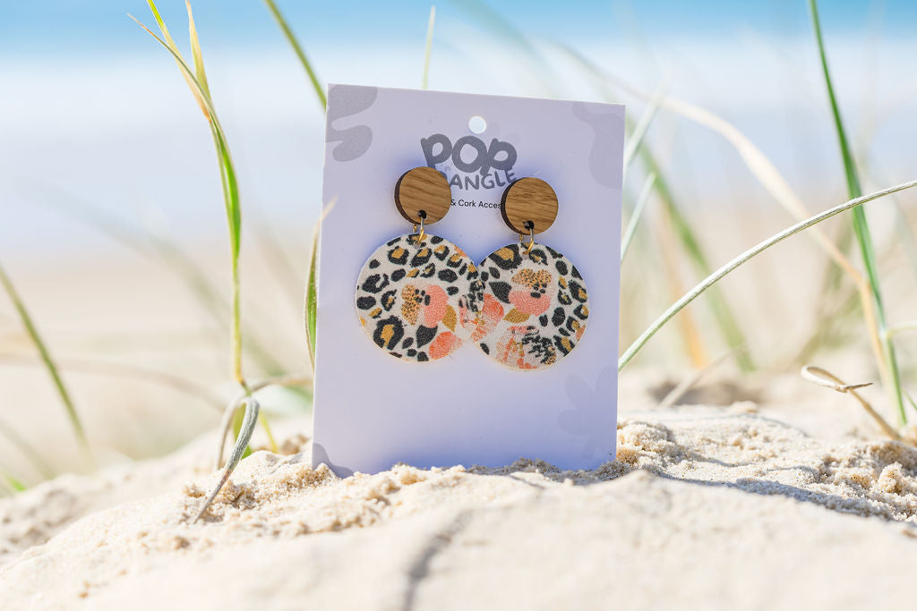 Leopard Orbit Drop Earrings 35m