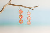 Pink Sparkle Infinity Drop Earrings 