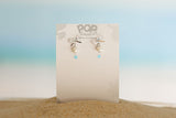 Silver Bow Pearl Drop Earrings 