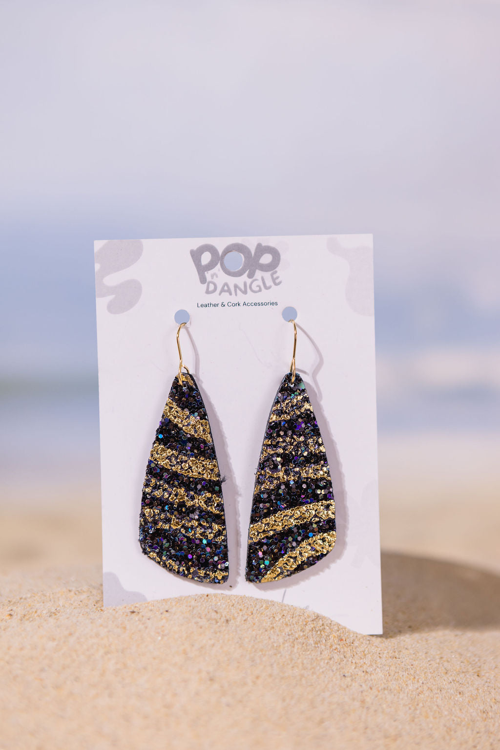 Gold Tiger Sparkle The Edge Earrings