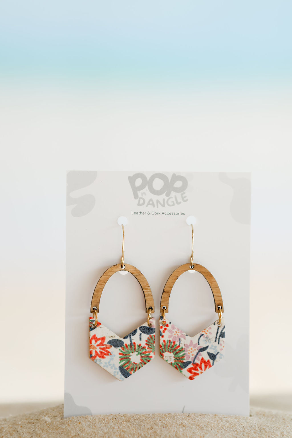 Soft GardednTimber Arch Drop Earrings 