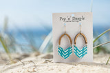 Elegant Arches Aqua V Shape earrings 