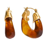 Ocean Luxe Resin Hoop Earrings