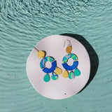 Blue Unity Statement Earrings 