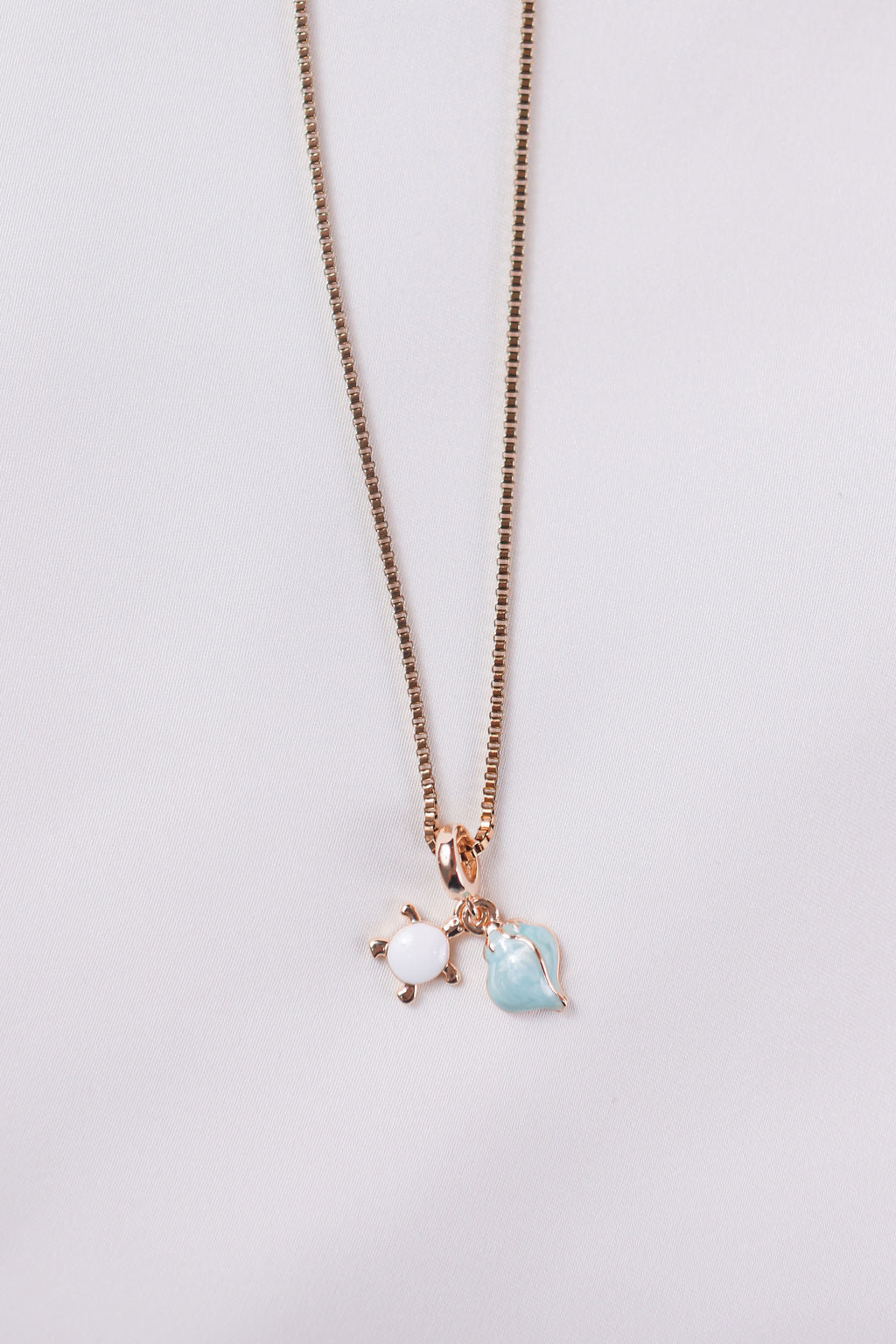 Turtle & Shell Charm Necklace