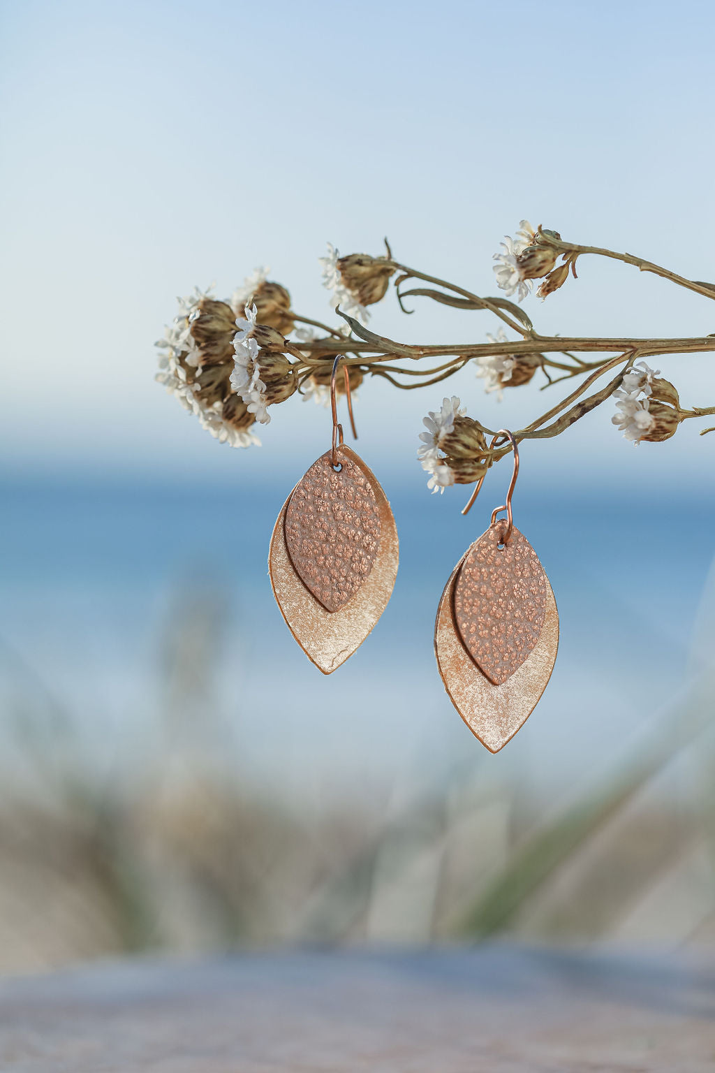 Rose Gold Drop Earrings 