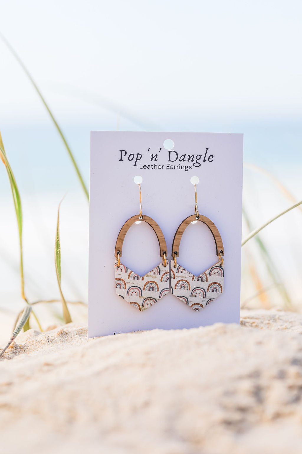Boho Rainbow V Ach drop Earrings 